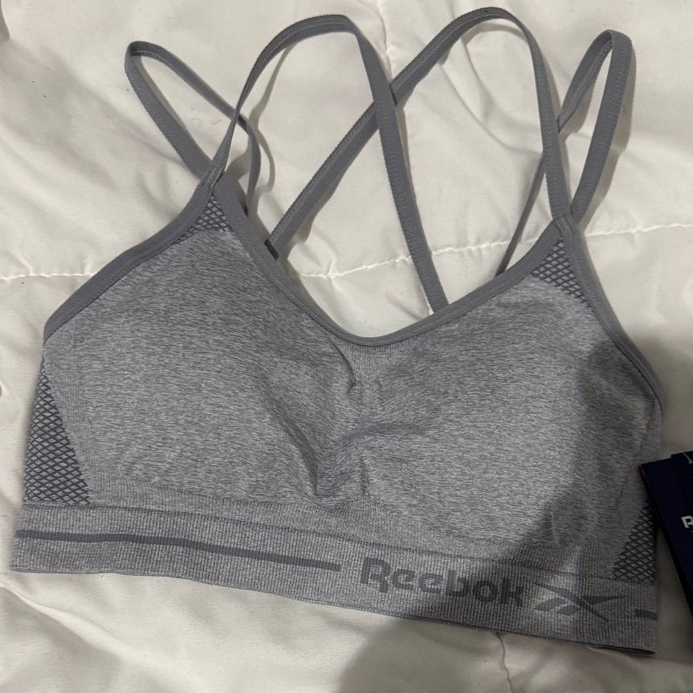 Reebok Women's Strappy Gray Sports Bra